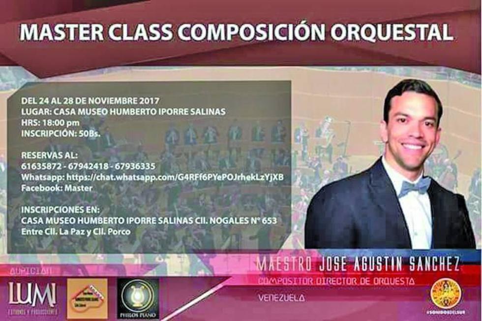 Músico venezolano hablará de composición orquestal