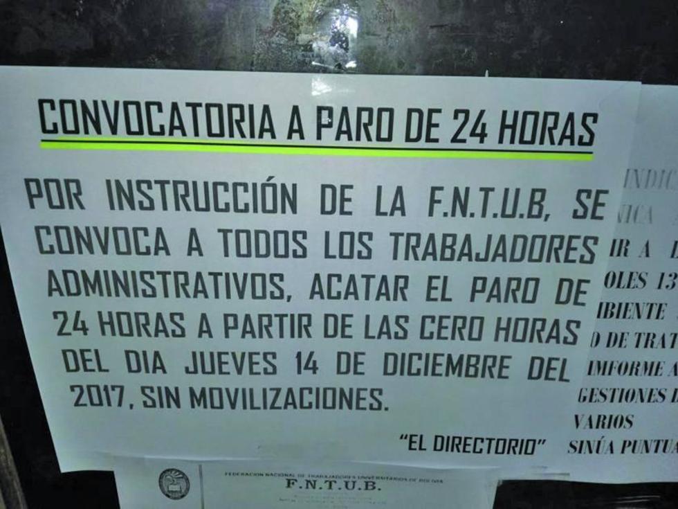 Los administrativos acatan paro nacional 