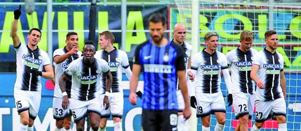 Inter de Milán sufre su primera derrota del año al caer ante el plantel de Udinese