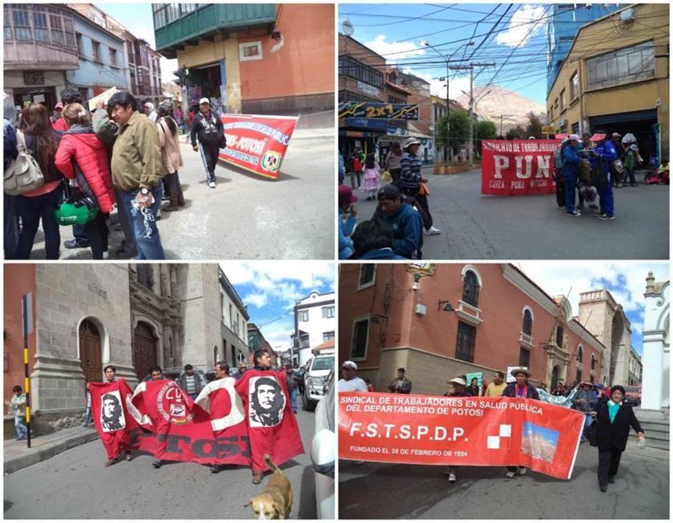 Trabajadores en salud bloquean y marchan contra el Gobierno