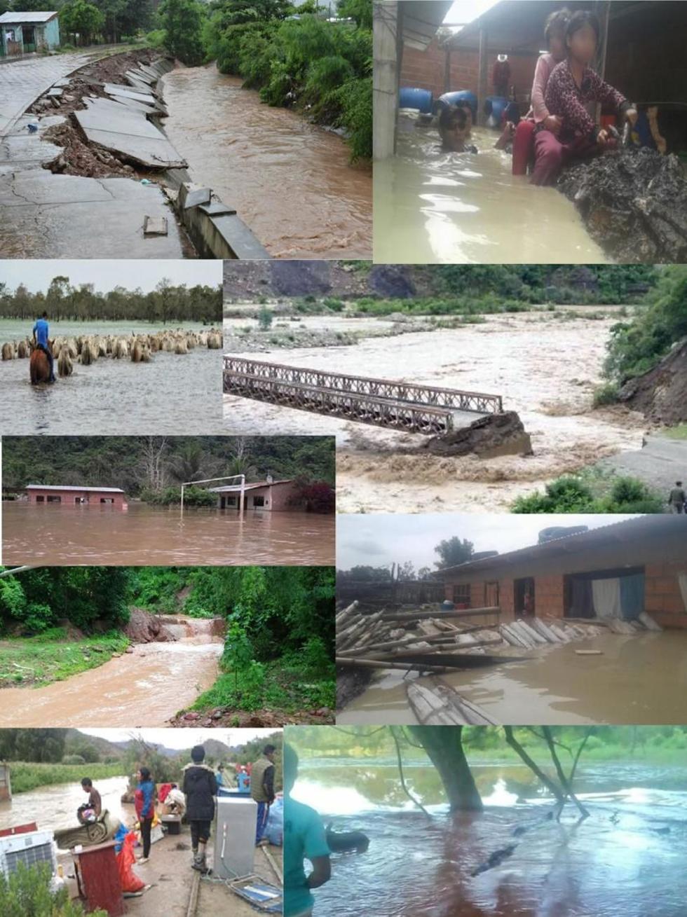 Lluvias azotan a 7 departamentos y ya son 50 mil los damnificados
