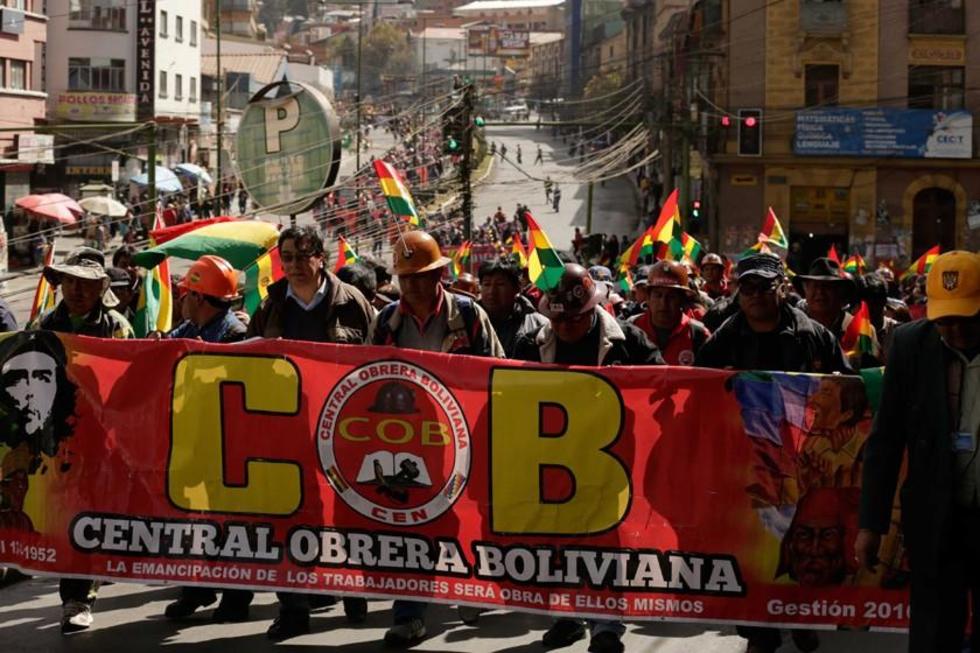 La COB cumple hoy un paro movilizado de 24 horas en todo el país 