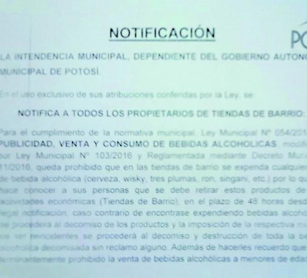 Dan 48 horas de plazo para retirar bebidas alcohólicas