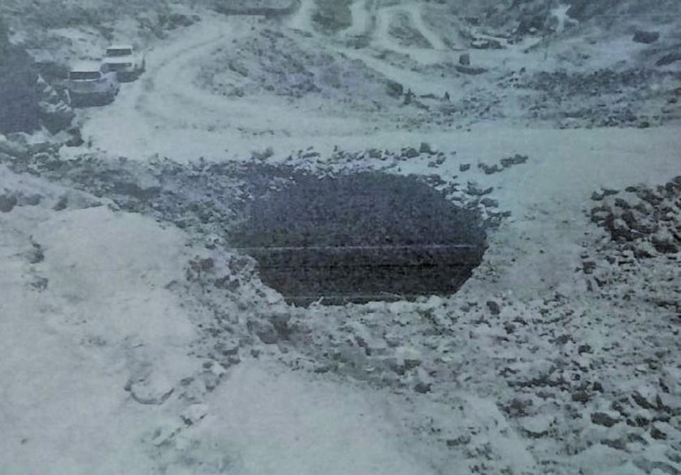 Reportan hundimiento de 6 metros en el cerro de Porco