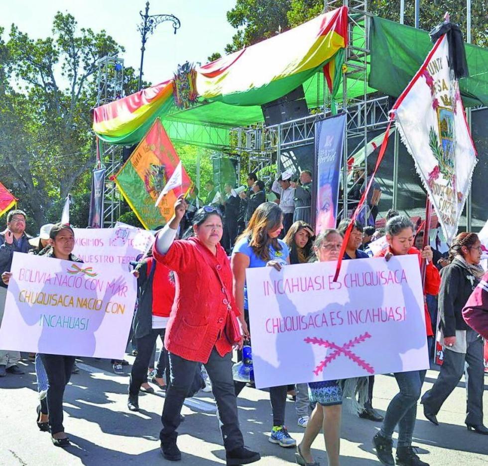Chuquisaca: se impuso la marcha en defensa del campo Incahuasi