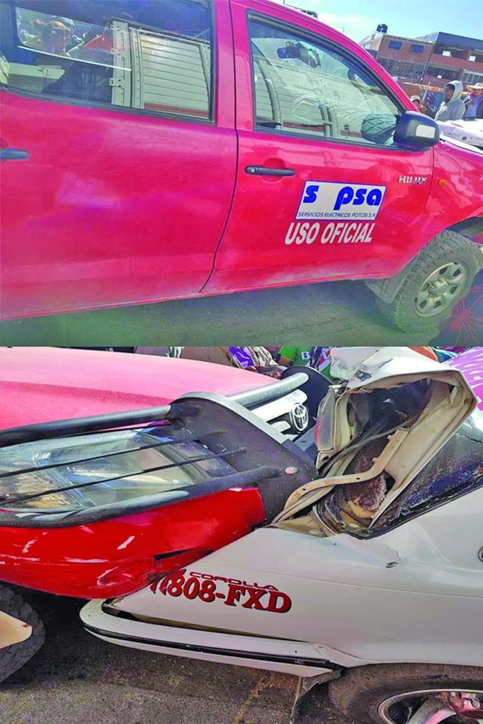 Chofer ebrio hurta un auto de Sepsa y causa choque
