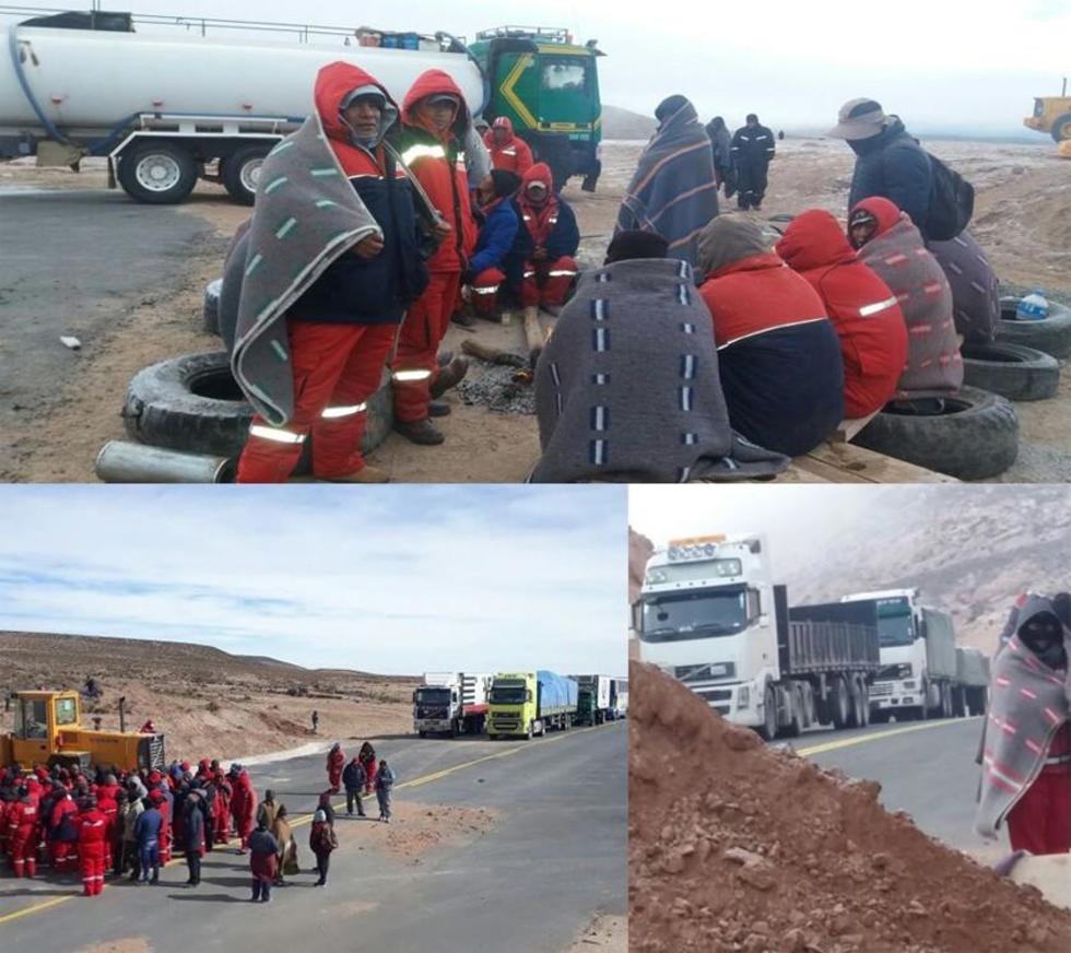Trabajadores advierten con el bloqueo de la vía Potosí - Uyuni