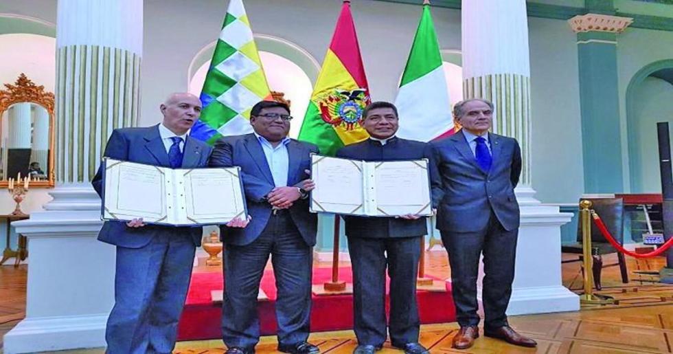 Bolivia e Italia firman convenio por más de 20 millones de euros