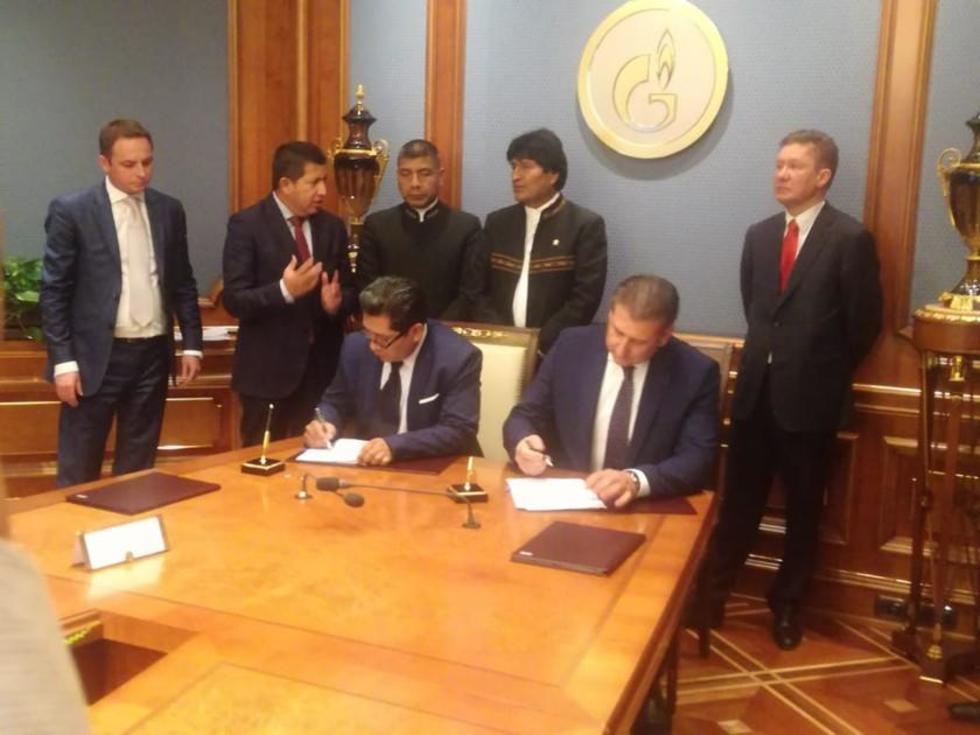 Gazprom confirma una inversión de $us 1.220 millones en Bolivia