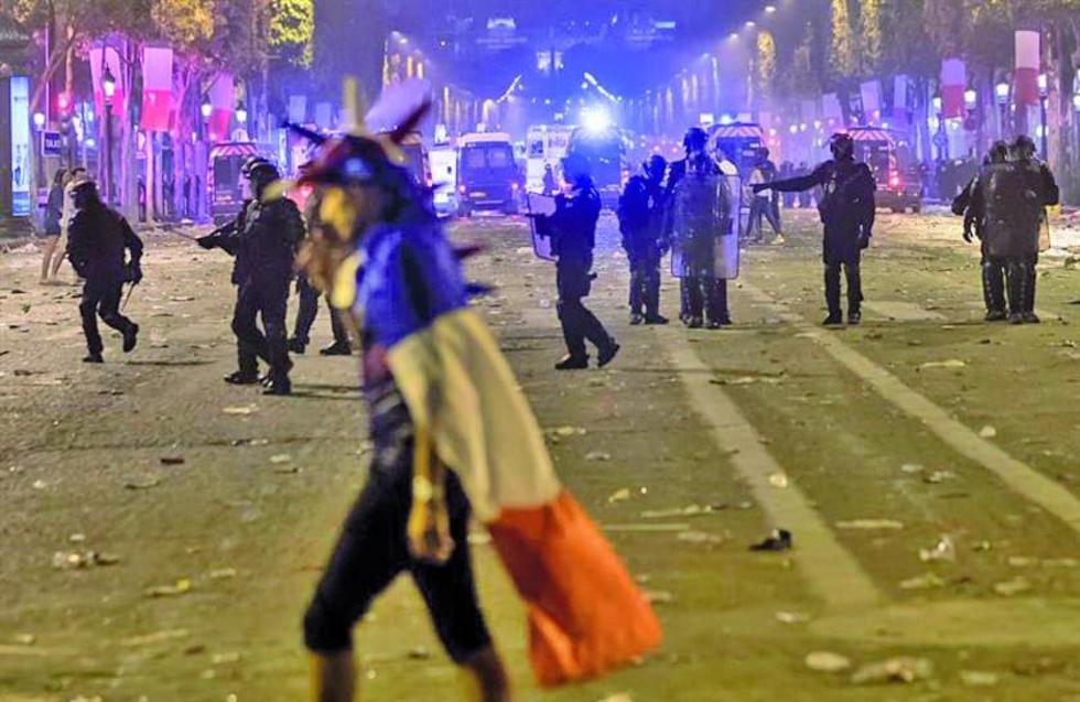 Llegan disturbios en Francia por la celebracion del título