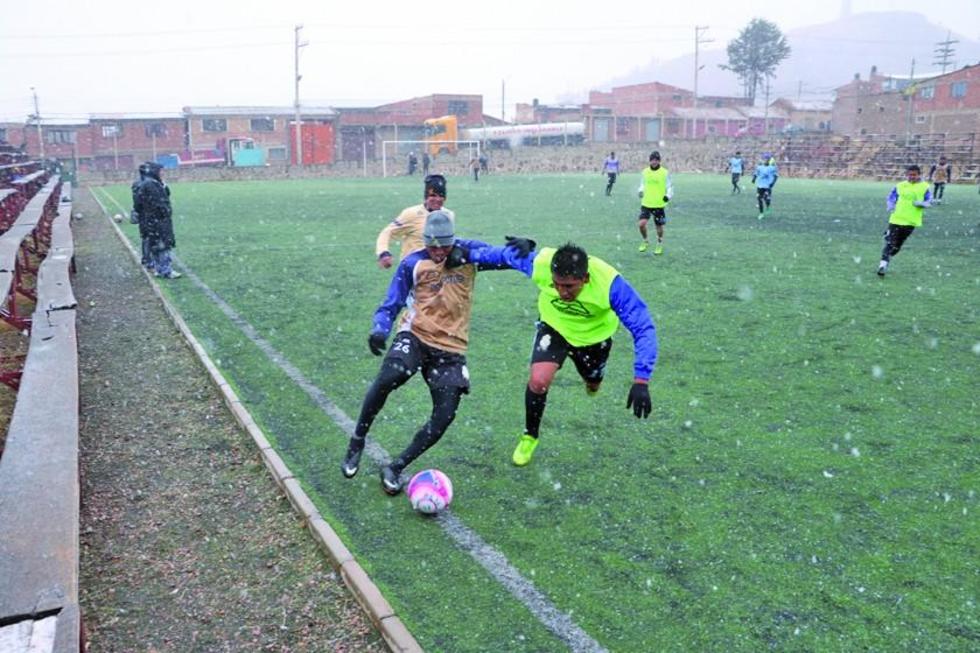 El plantel lila trabaja pese a la nevada