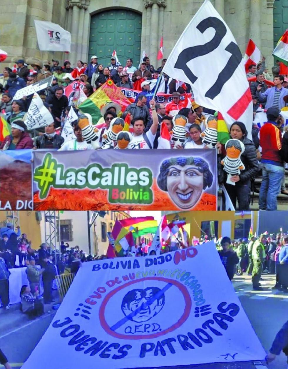 Plataformas del 21F amenazan con un paro nacional indefinido