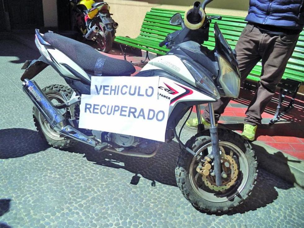 Sustraen una motocicleta para prendarla por Bs 100