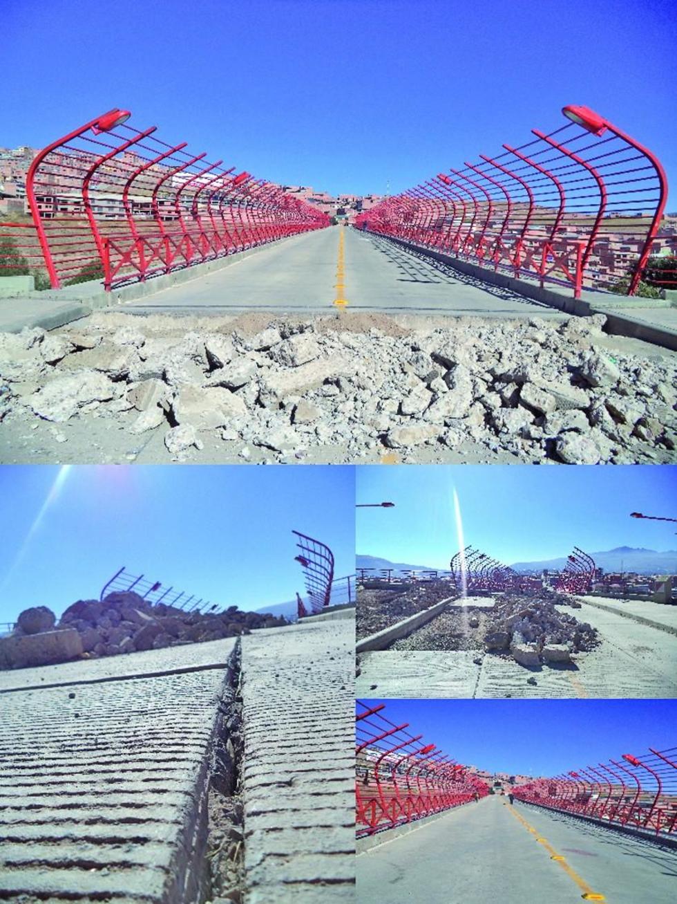 Vecinos denuncian el cierre de puente vehicular por "fisuras"