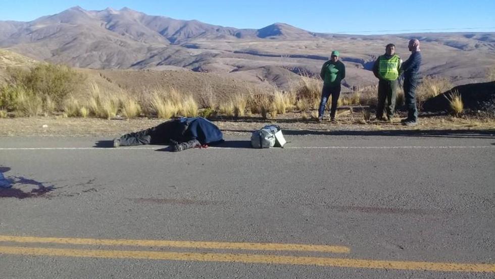 Motociclista argentino fallece en accidente en la vía Potosí- Oruro