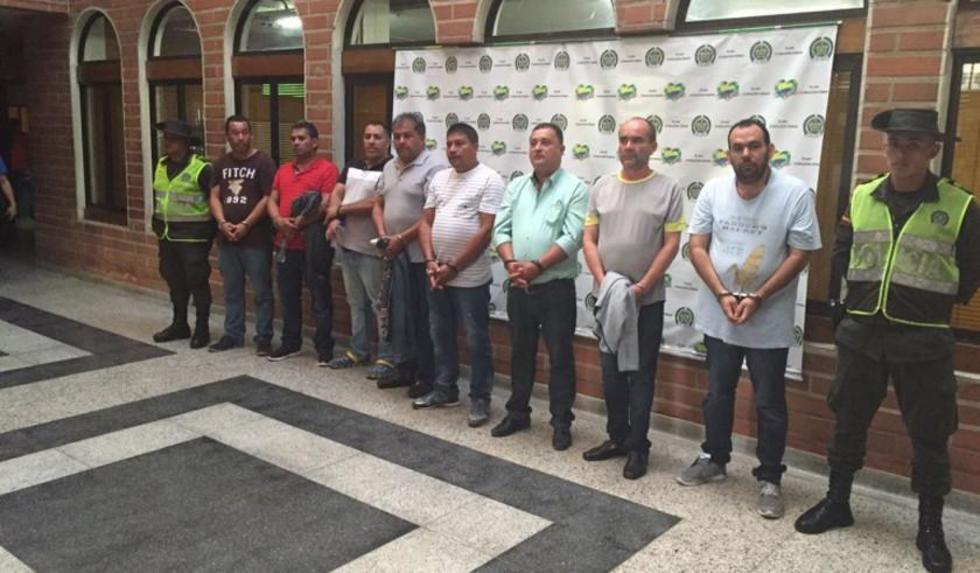 Policía colombia captura ocho miembros del cartel de Sinaloa