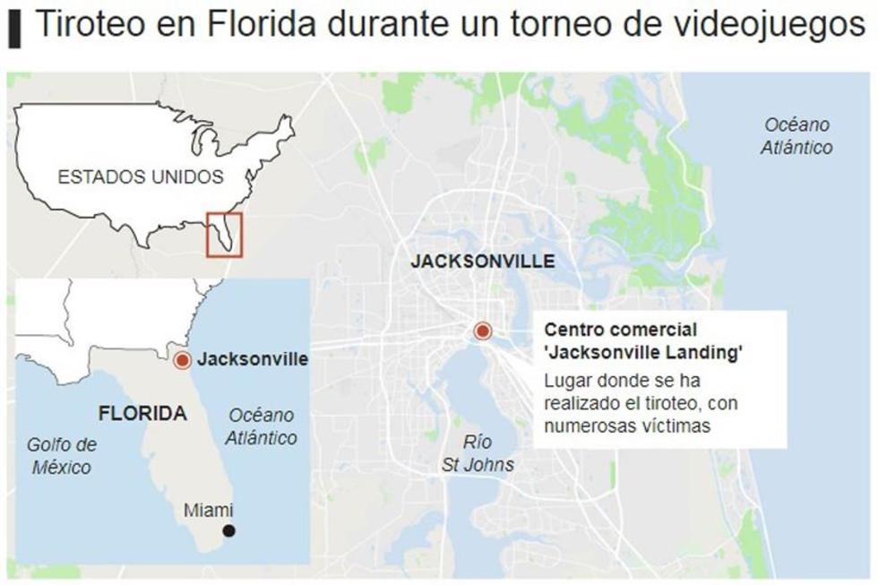 Tres muertos y 11 heridos deja un tiroteo en Florida 