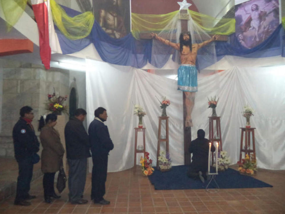 Celebran misa al Cristo de la Agonía