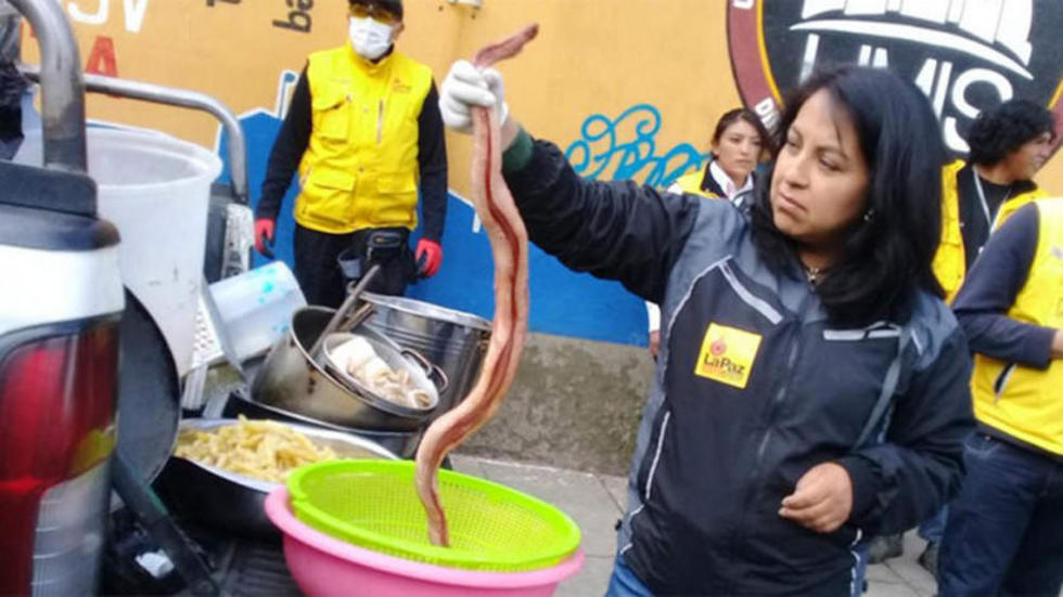 Decomisan carne de víbora en una chifa paceña