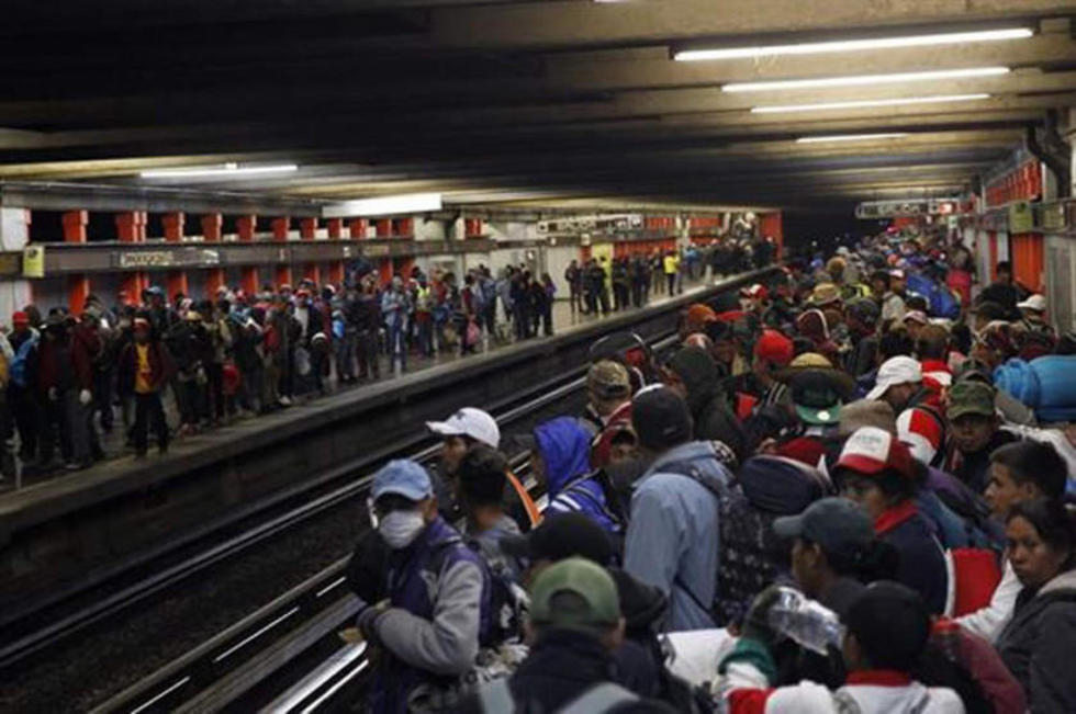 Caravana migrante abandona en  su totalidad la Ciudad de México