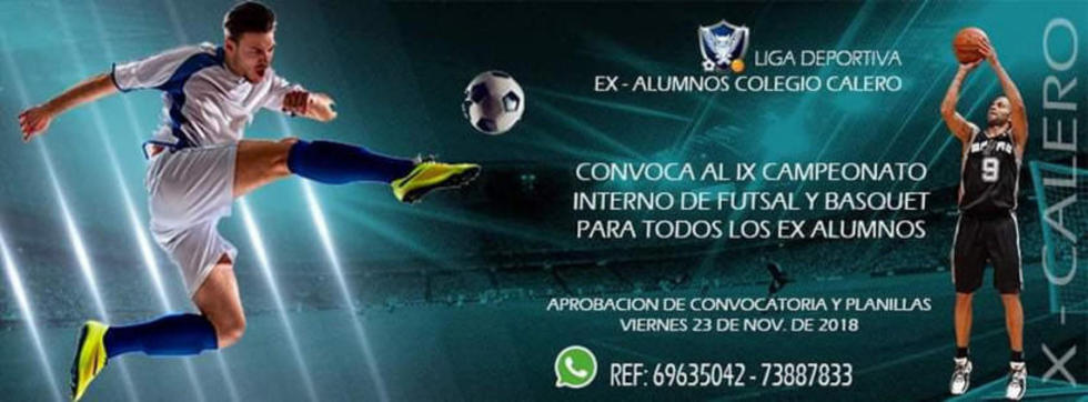 Torneo de la Liga de exalumnos del Calero arranca el 1 de diciembre