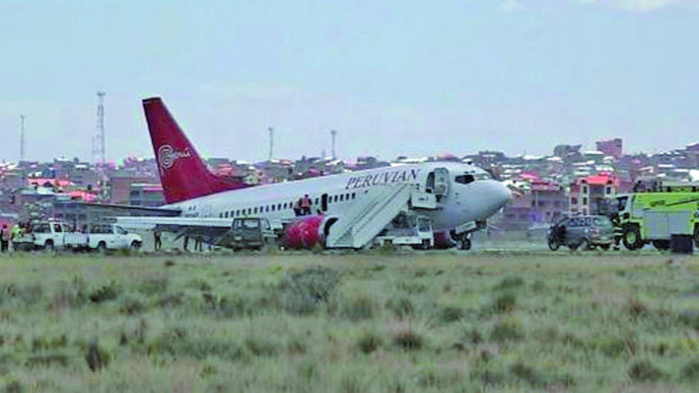 DGAC: salen ilesas 127 personas de un accidente de avión en El Alto