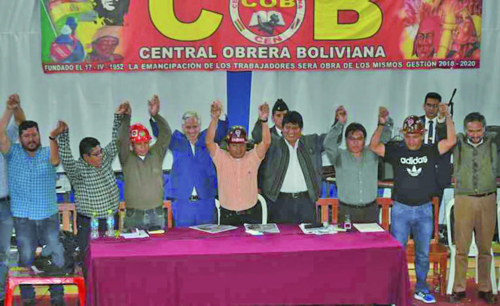Central Obrera Boliviana afirma que siempre estuvo al lado del "socialismo"