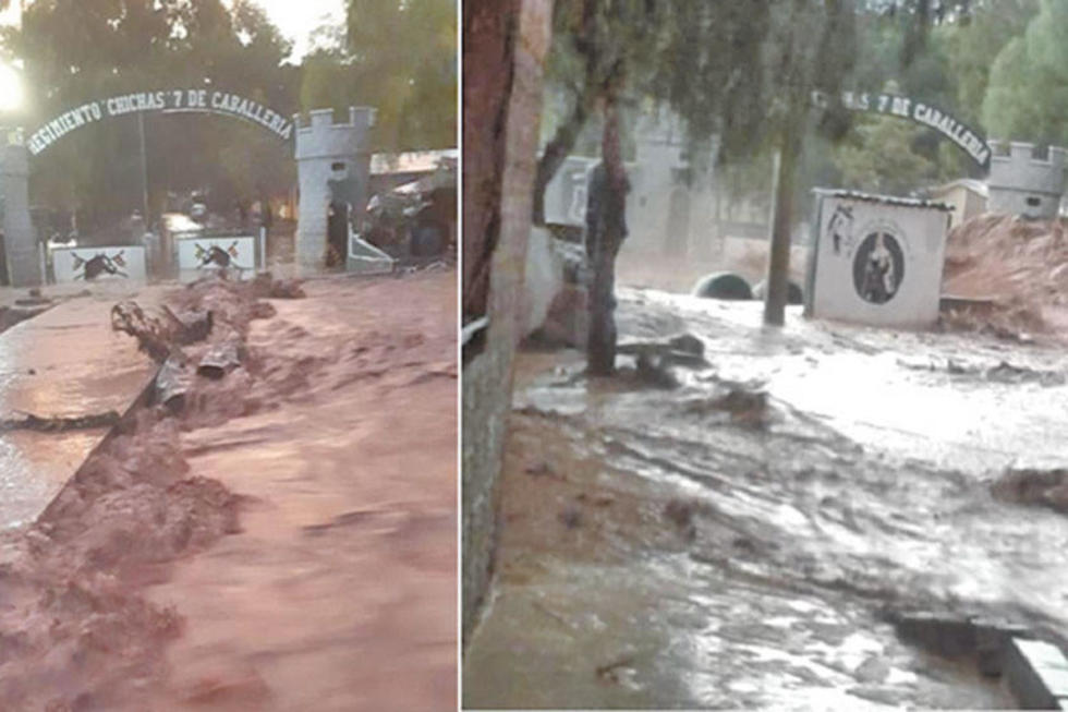 Desborde del río por lluvias genera tensión en Tupiza