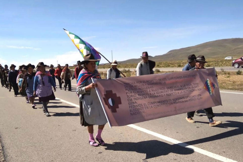 Comunarios de la Nación Qhara Qhara están en La Paz