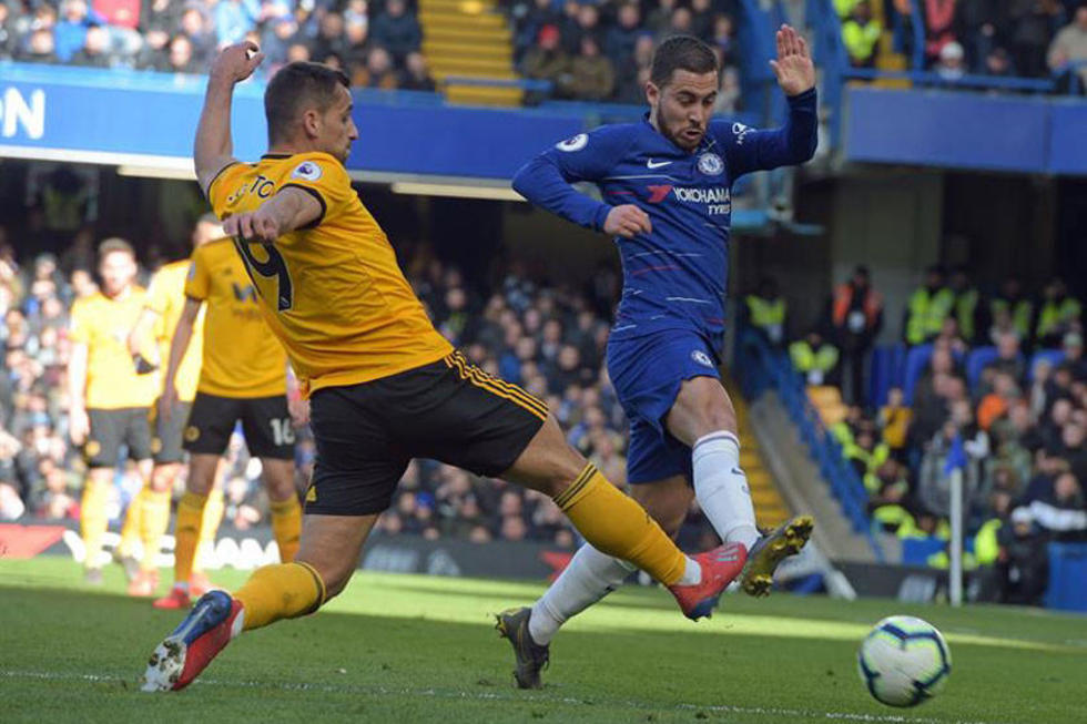 Hazard anota el gol del empate para Chelsea ante Wolverhampton