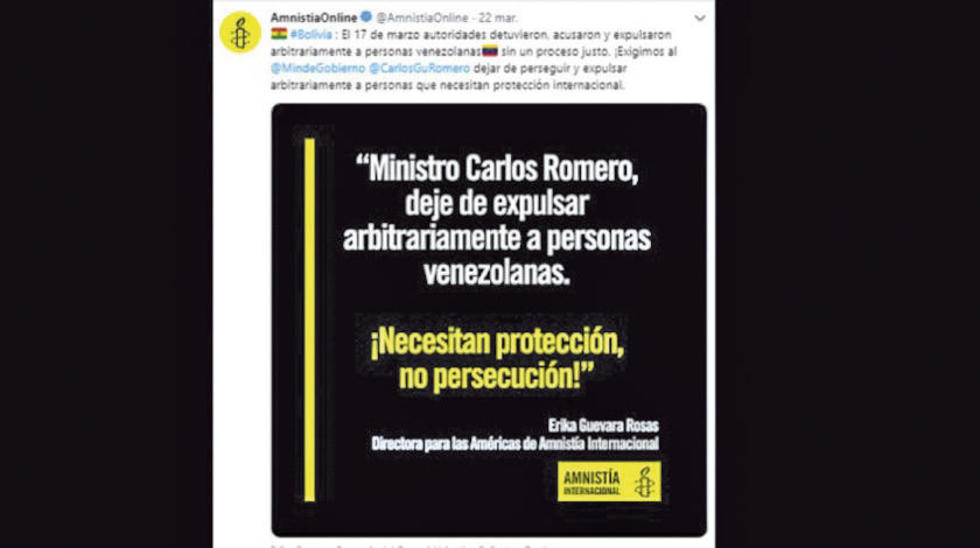 Exigen a Gobierno boliviano pare persecución y expulsión de venezolanos