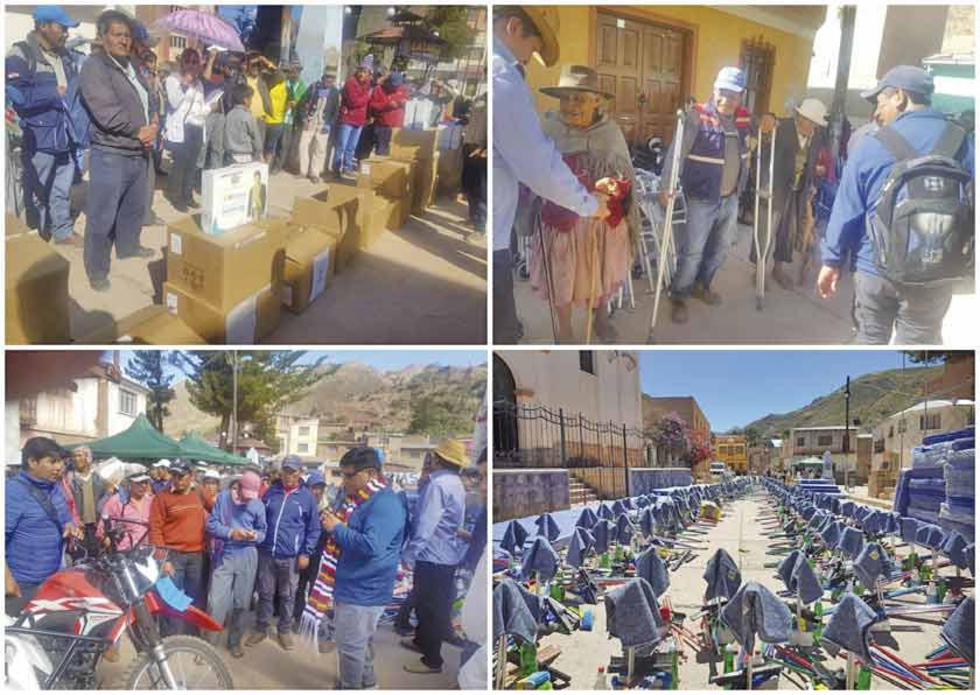 Dan equipamiento en salud y educación a Tinguipaya