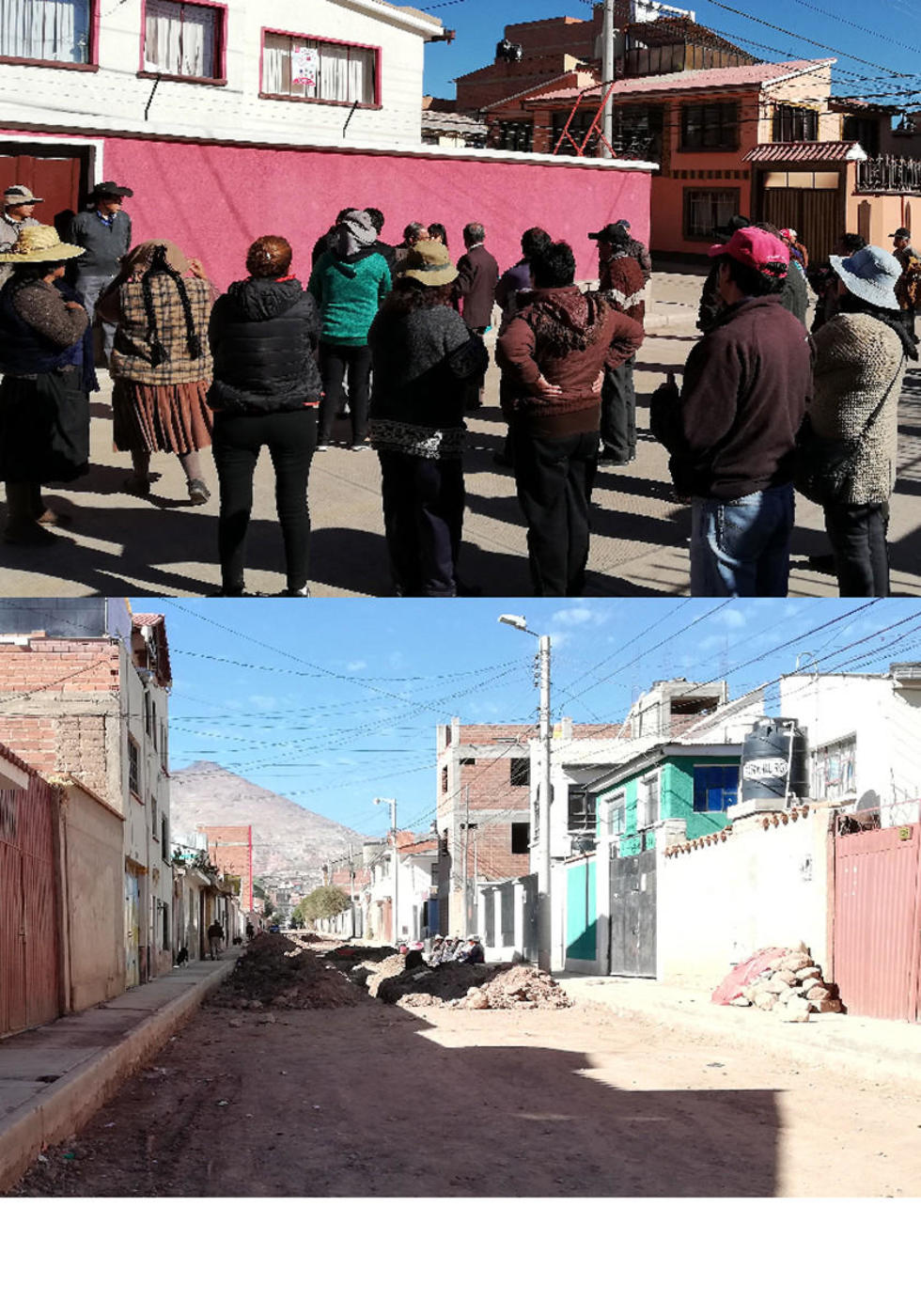 La presión de vecinos logra cronograma del vaciado de pavimento