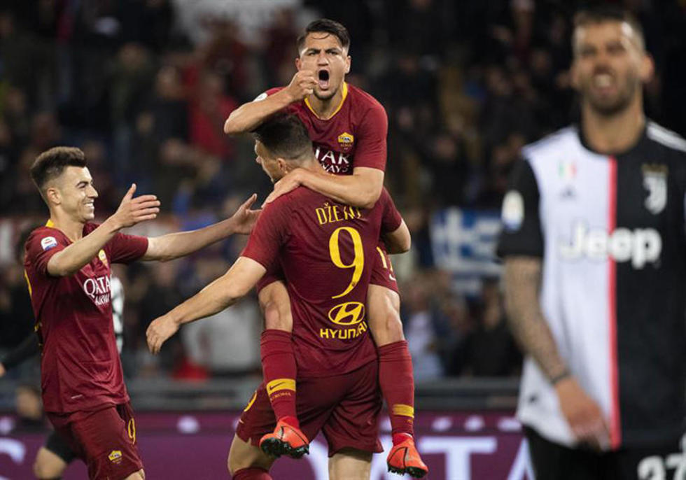 Roma se impone 2-0 a Juventus Turín 