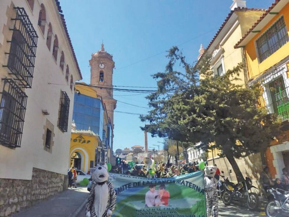 Marcharon para promover la lactancia materna