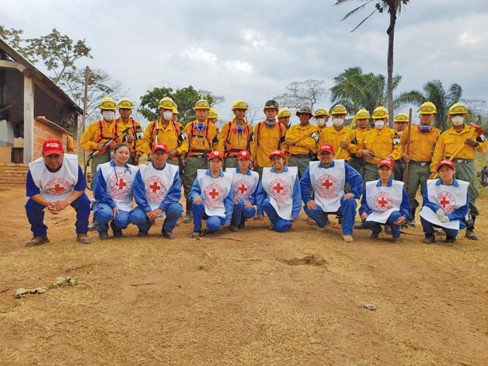 Primera brigada de la Cruz Roja de Potosí vuelve tras asistir en la Chiquitania