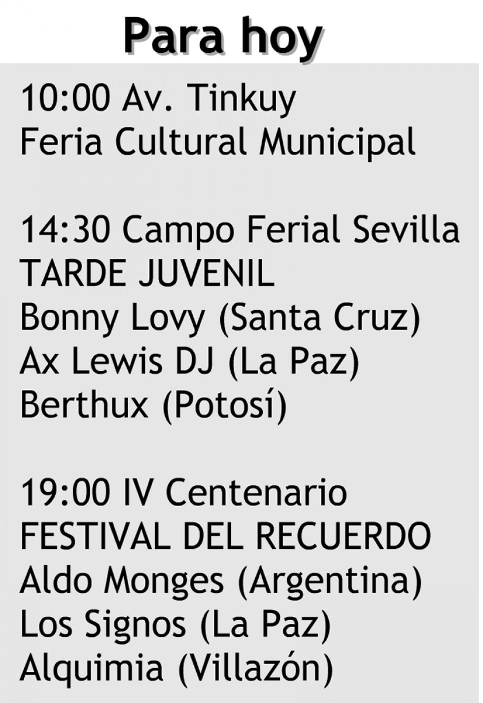 Aldo Monges se presenta  esta noche en IV Centenario