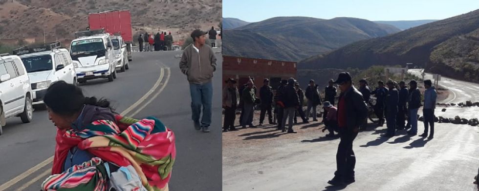 Permanecen bloqueadas las vías en sur y norte del Departamento