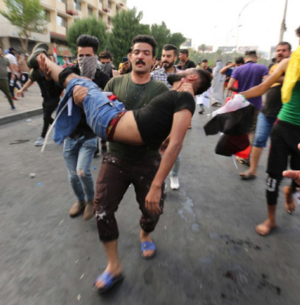 Van 27 muertos  y 1.500 heridos por protestas en Irak