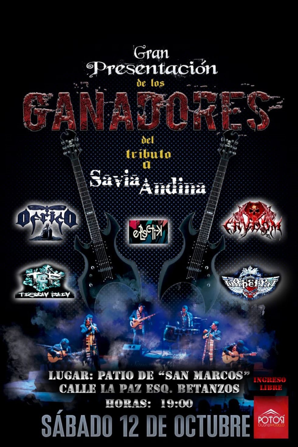 Mañana habrá concierto de cinco bandas de rock 