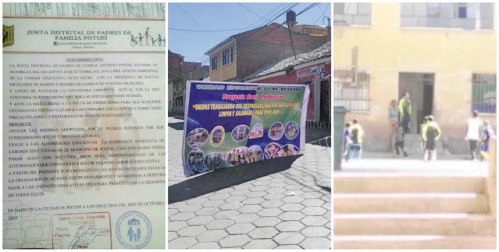 Reportan normalidad en clases y padres analizan la coyuntura 