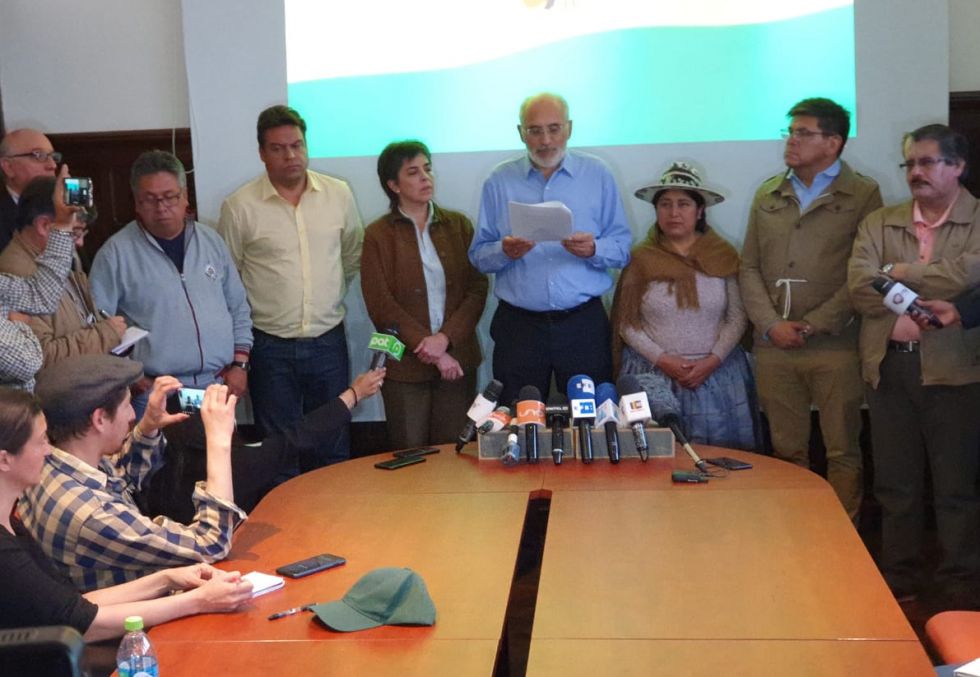 Coordinadora rechaza resultado del TSE y desconoce el triunfo del MAS en primera vuelta