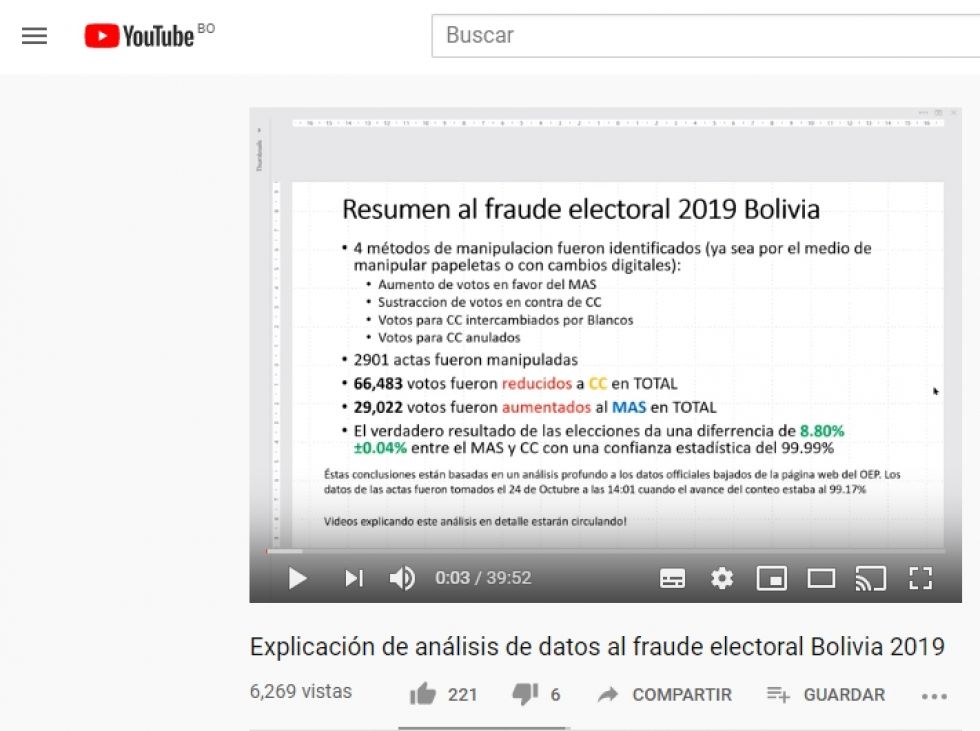 Un video afirma que la mayor alteración de datos se hizo en el Departamento de Potosí 