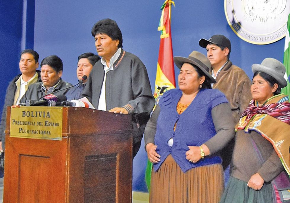 Evo Morales pide que cesen las agresiones. 