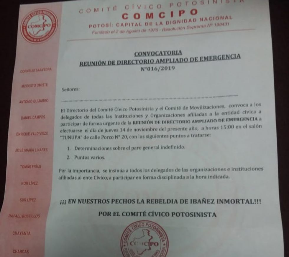 Comcipo no levanta la huelga general indefinida