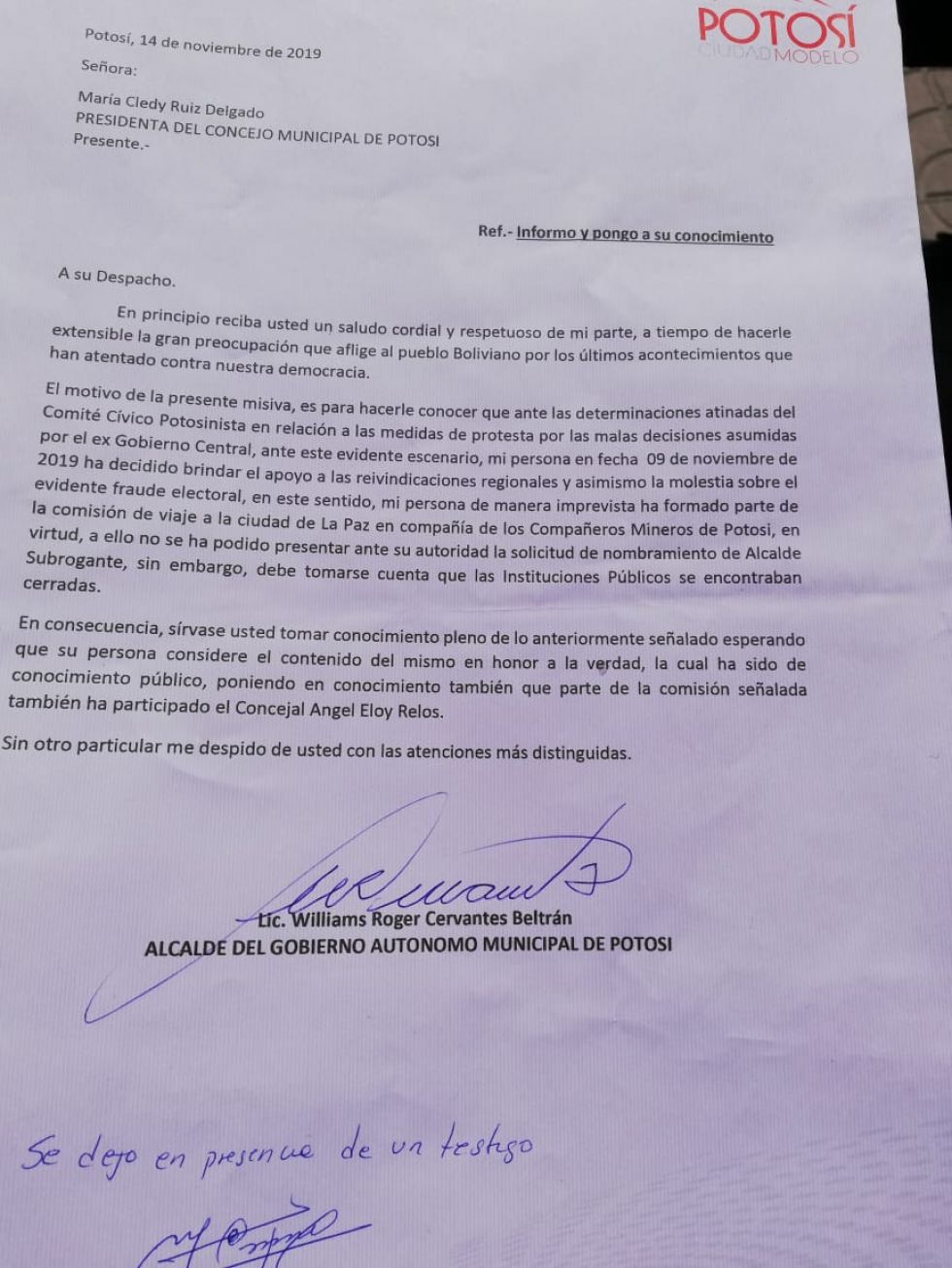 Alcalde del MAS admite que hubo un "evidente fraude electoral"