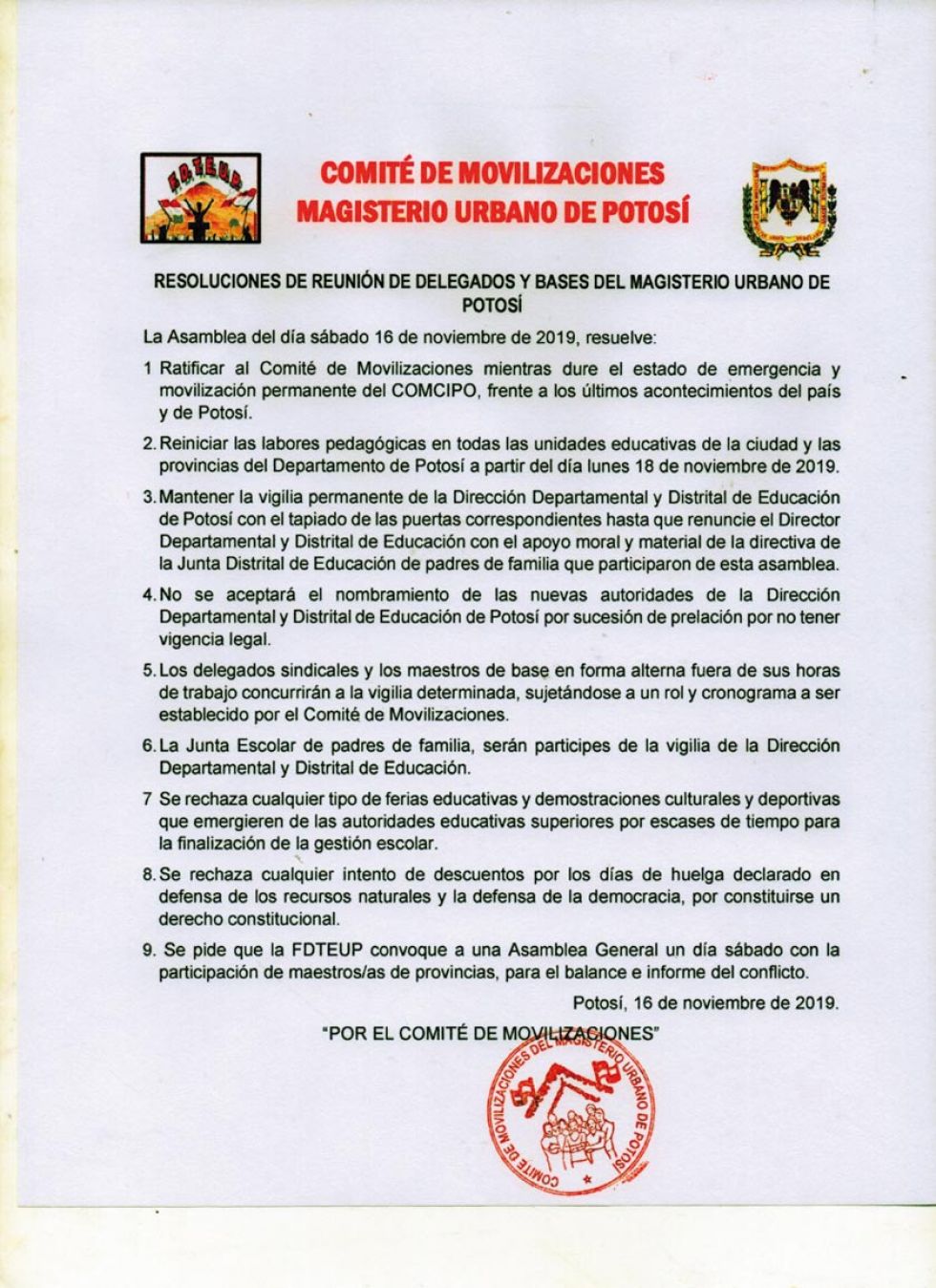 Magisterio urbano vuelve a clases pero mantiene vigilia