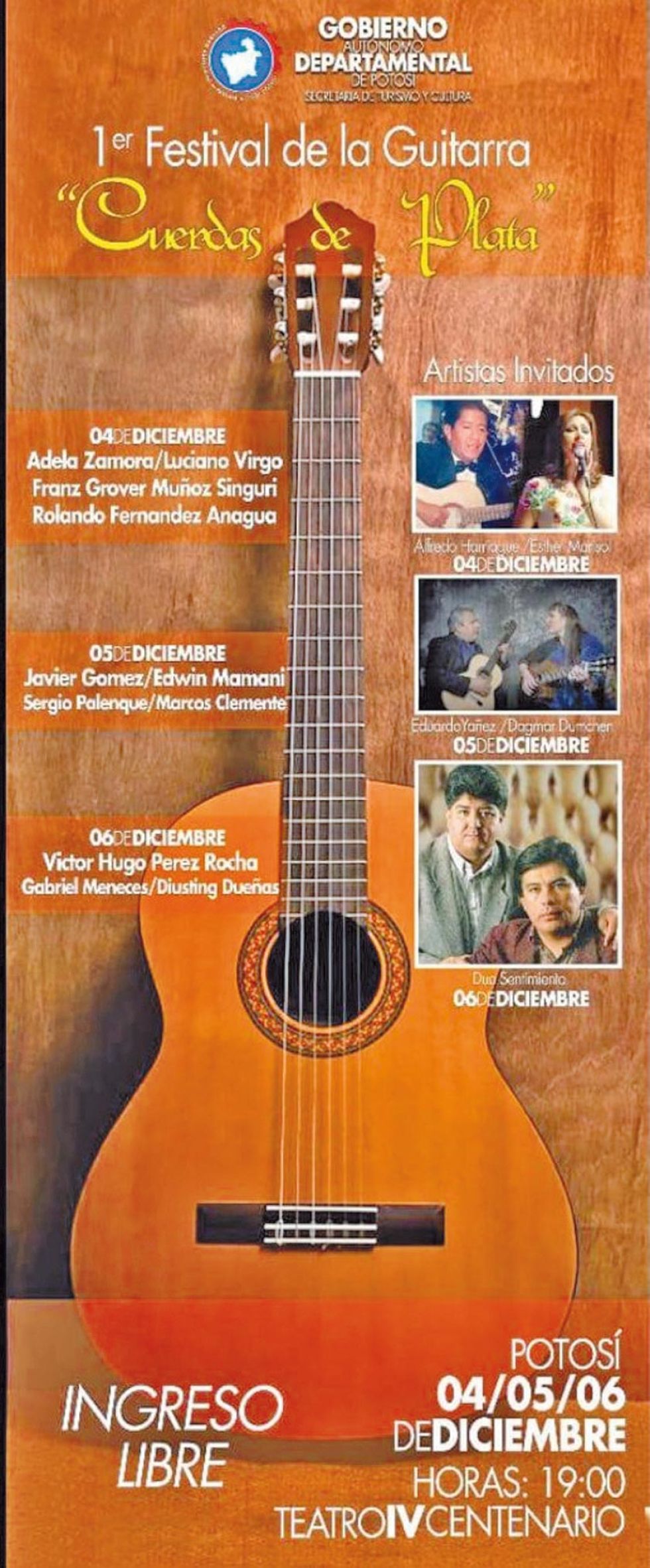Habrá un Festival de Guitarras del 4  al 6 de diciembre