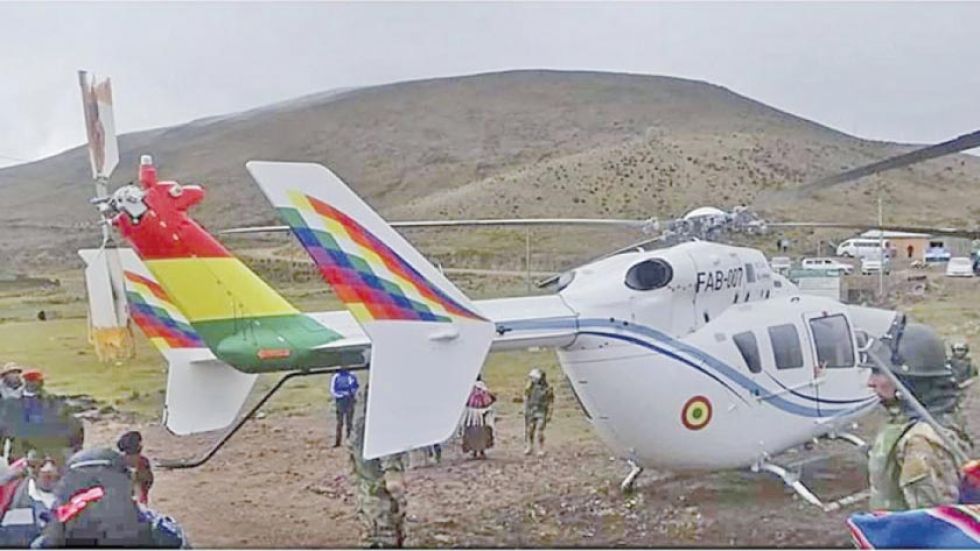 FAB atribuye a exceso de peso incidente del helicóptero de Evo