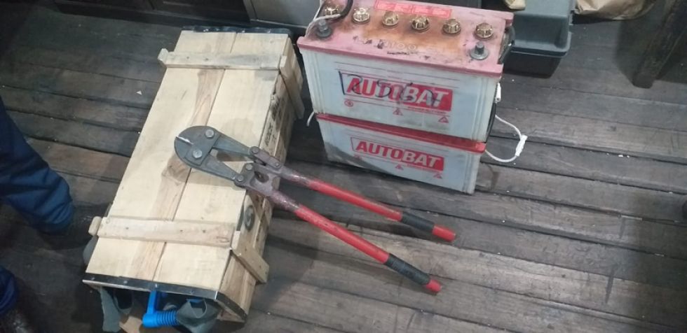 Recuperan objetos de minería  y material explosivo robados